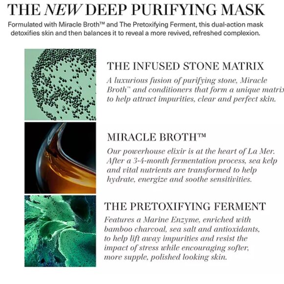 Brand New in Box La Mer The Deep Purifying Mask Travel Sample 7ml/.24oz. - Picture 4 of 8